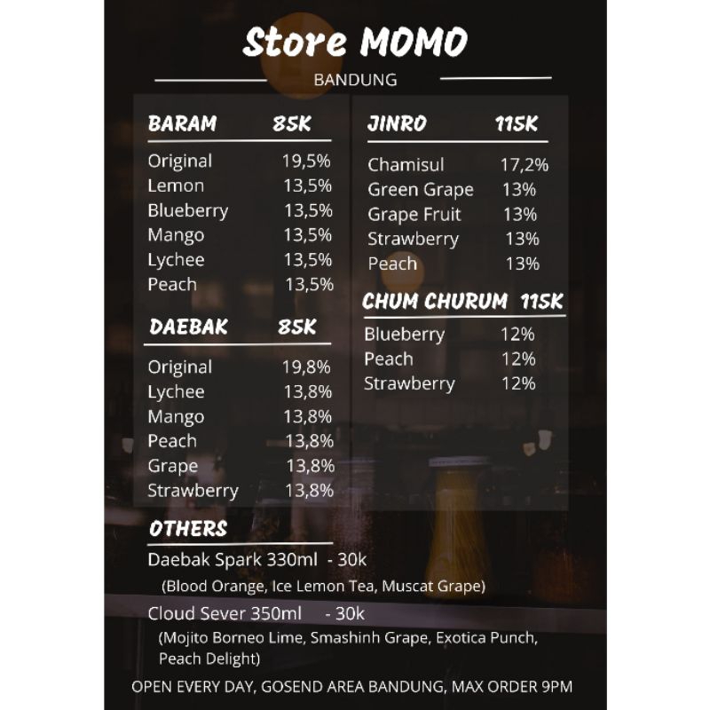 

Pesanan khusus minuman energi / minuman non alkohol