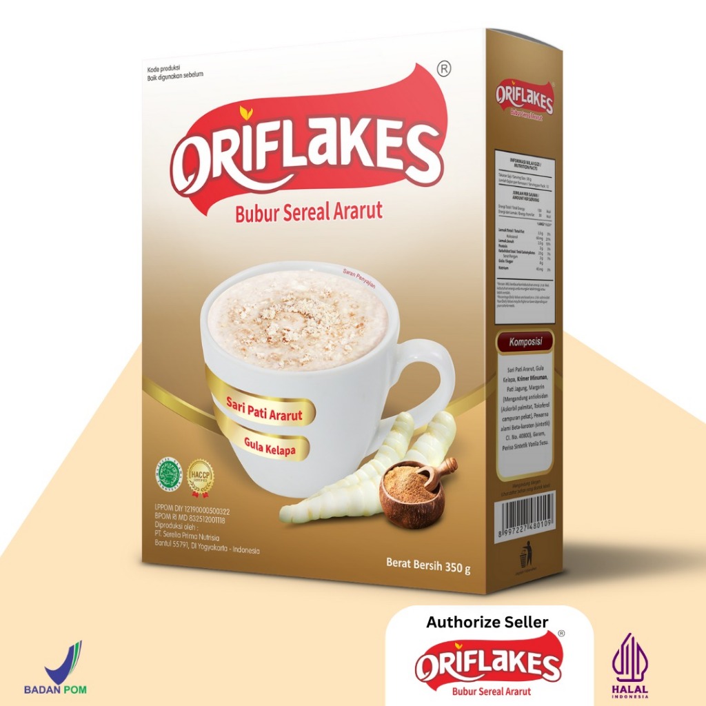 

ORIFLAKES ORIGINAL Maag Asam Lambung & Gerd Makanan Sarapan Sereal Pati Umbi Garut 350 gram