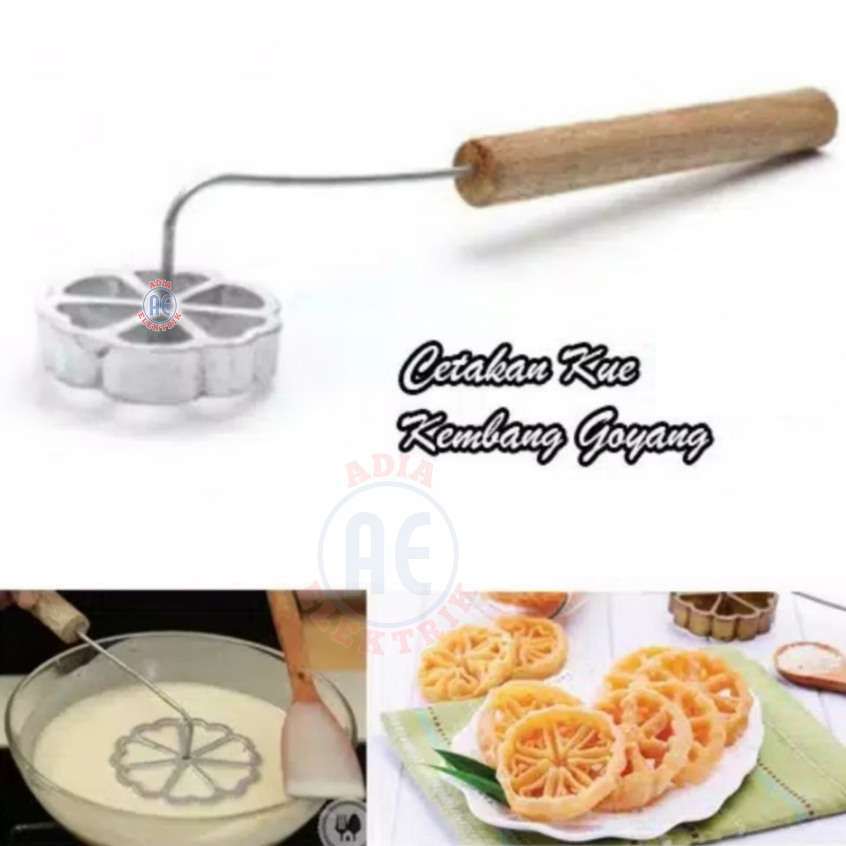 Cetakan Kue Kembang Goyang Anti Lengket / Cetakan Kue Kembang Goyang 6,7,8cm