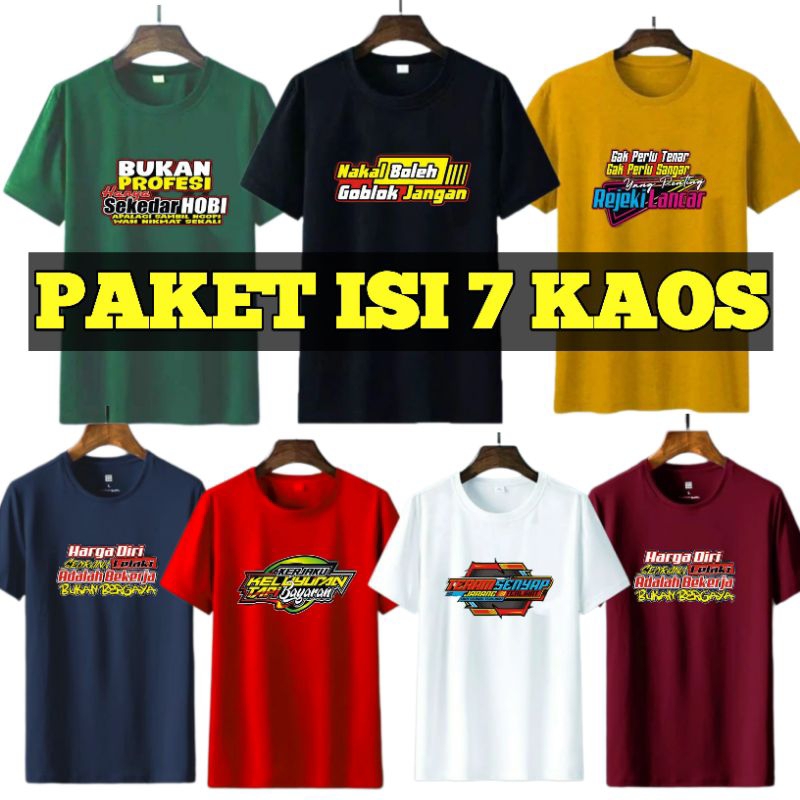 grosir kaos kata-kata sablon DTF/ kaos pria wanita / atasan pria wanita / grosir kaos