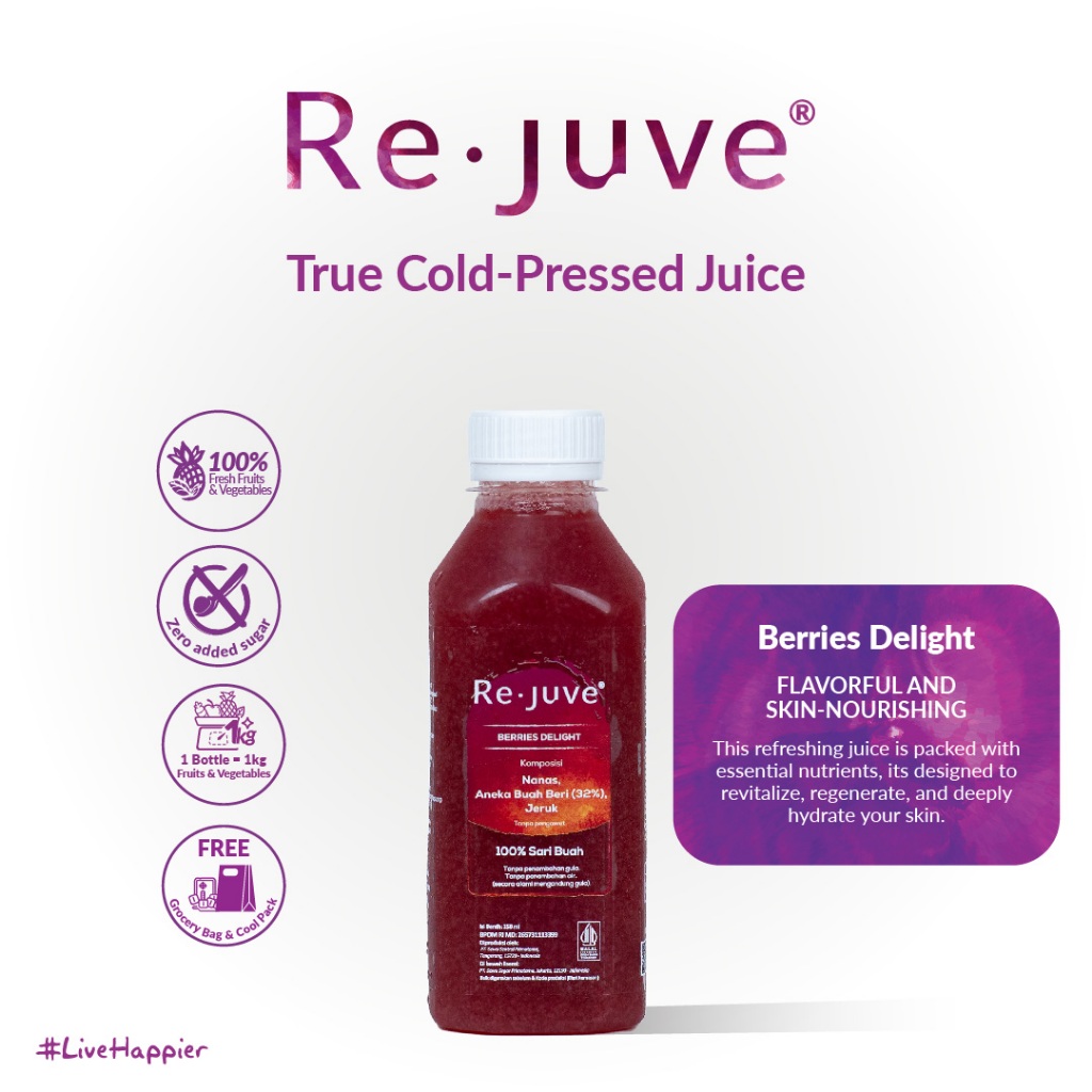 

Re.juve - Berries Delight 250 ml (Cold-Pressed juice / jus)