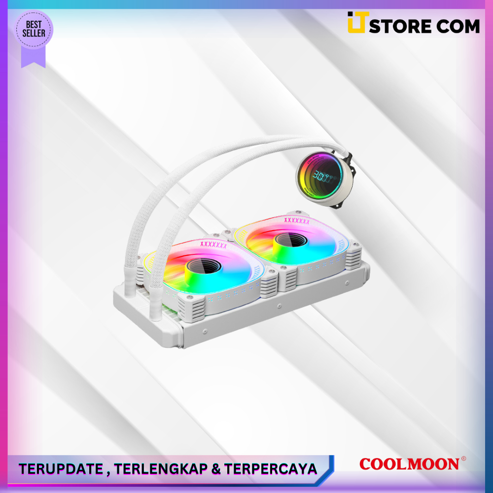 COOLMOON LIQUID CPU COOLER 240 ARGB SYNC - BLACK