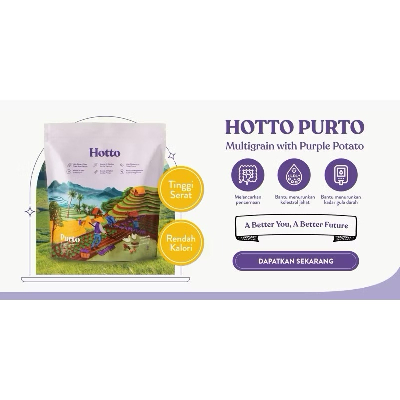 

Hotto Purto Multigrain With Purple Potato 1 Pouch isi 16pcs
