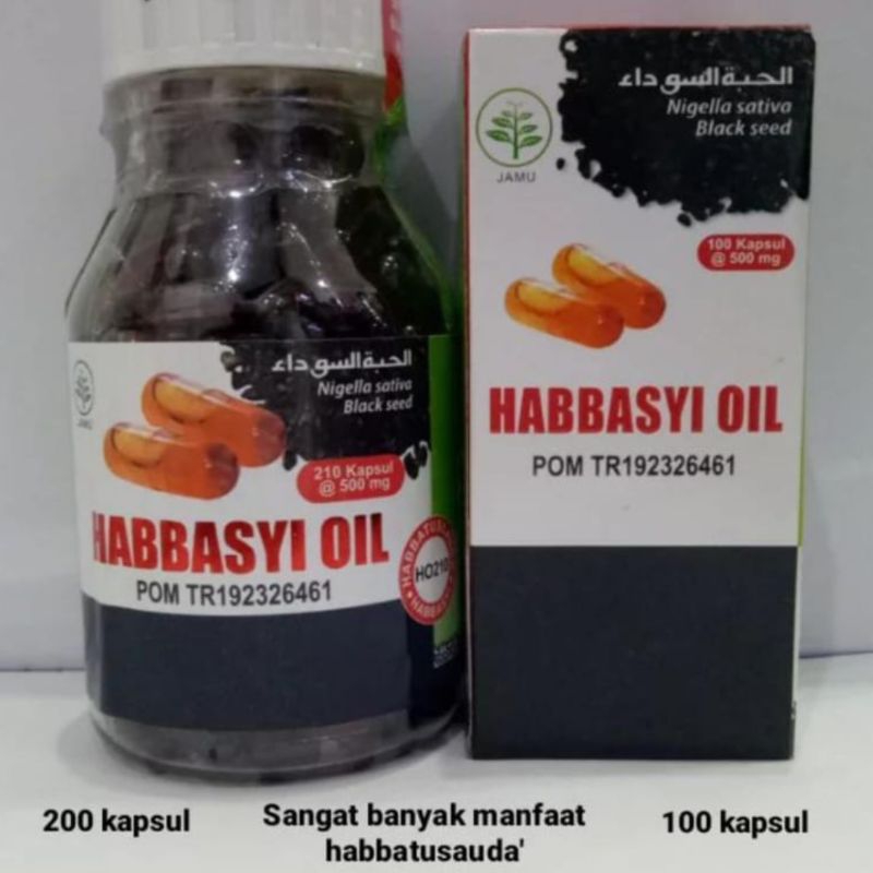 Habbasyi Oil 210 Kapsul Minyak Habbatussauda Jintan Hitam Original Asli - Habbasyi Oil Habbatussauda