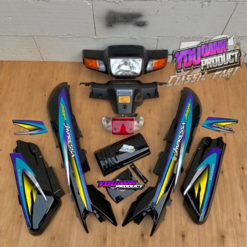 paket cover body astrea grand sabit impressa legenda full set lampu astrea grand sabit glossy