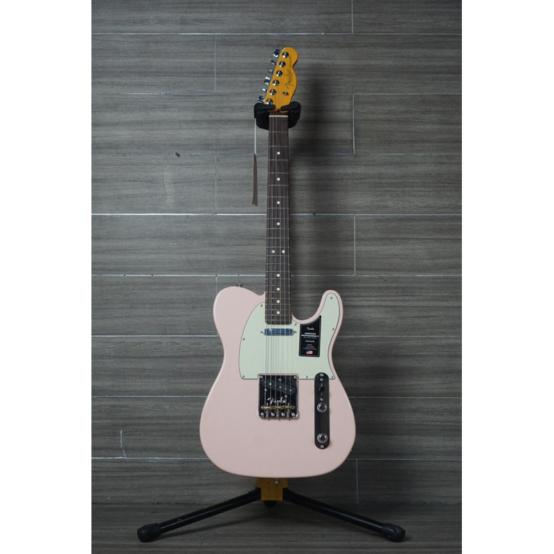 FENDER AMERICAN PROFESIONAL II TELECASTER ELECTRIC GUITAR RW FB SHELL PINK