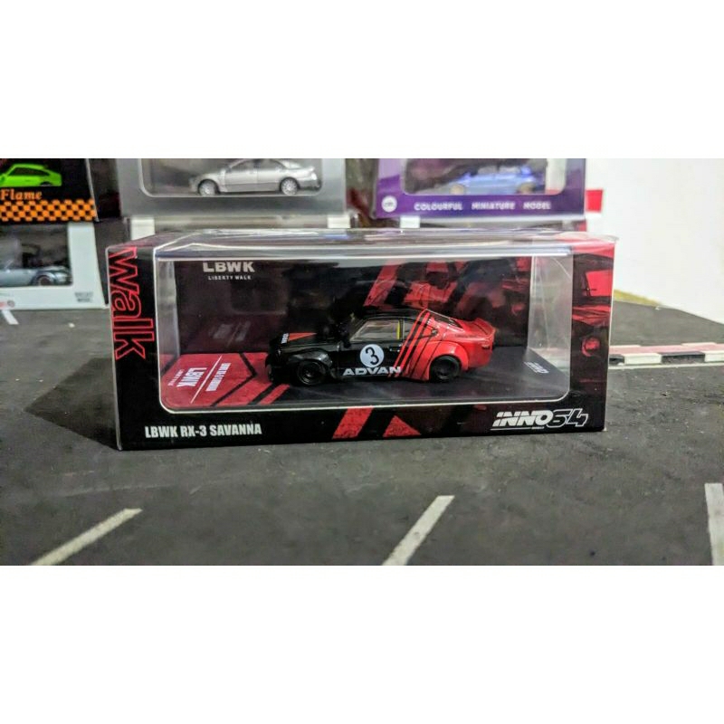 Diecast Inno64 Mazda RX3 RX 3 Savanna Advan Livery Segel
