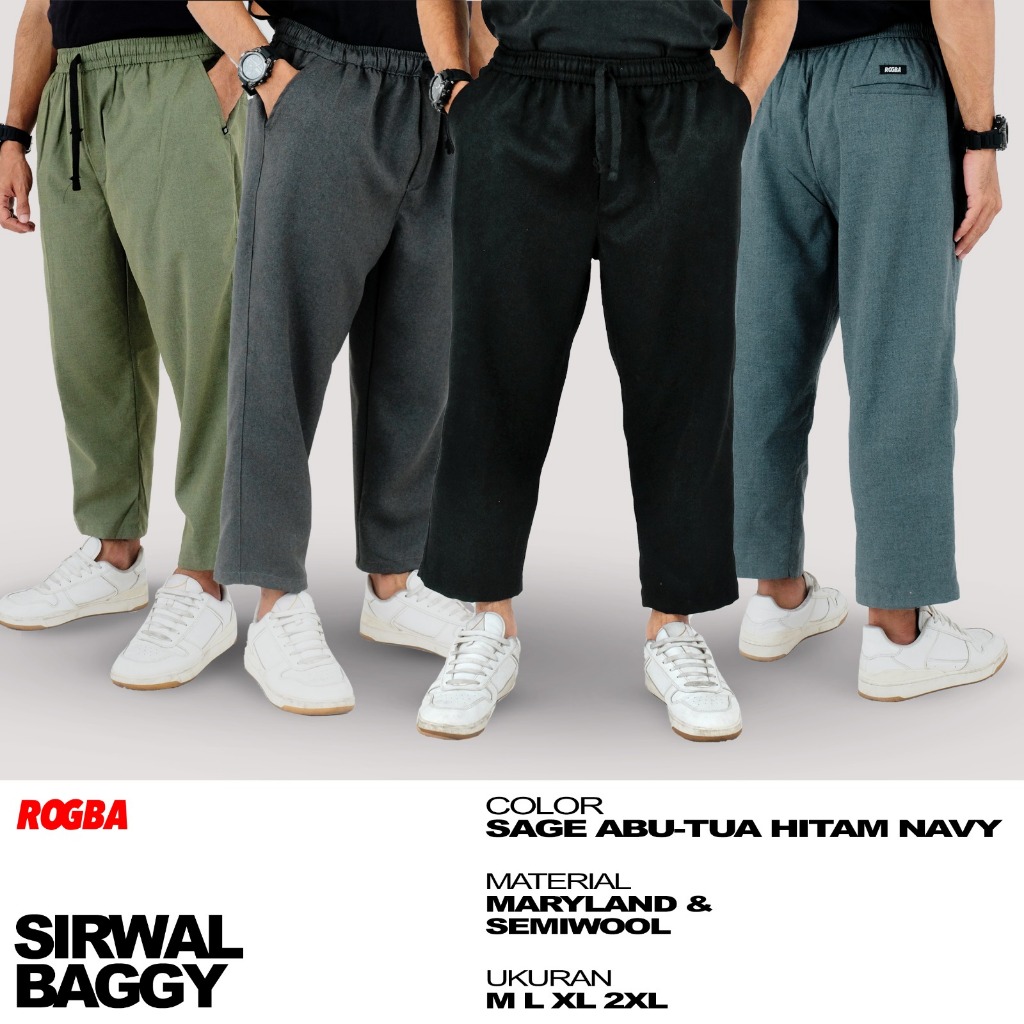 Sirwal Baggy Rosal Celana Panjang cingkrang Pria Dewasa Yang Aman Nyaman Untuk Sholat