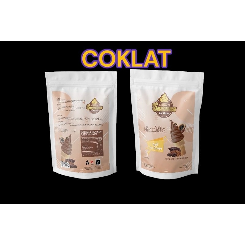 

Susanna coklat soft es krim bubuk chocolate soft ice cream powder