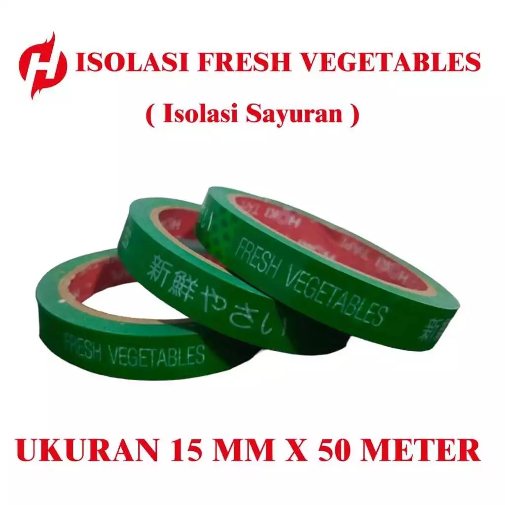

Selotip Sayur HOKI Fresh Vegetable Plakban OPP Tape 15 mm x 50 M