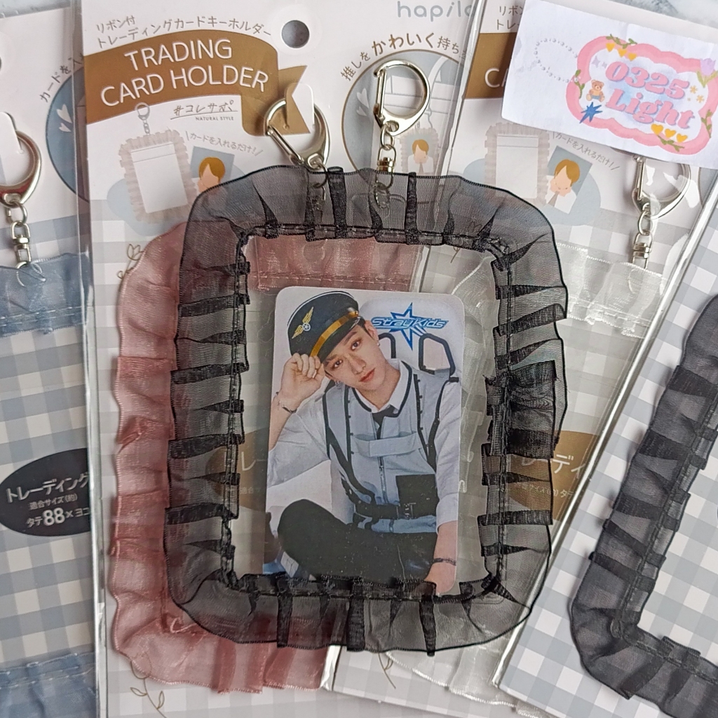 

[] Card Holder Trading Card Case Frill Pita PVC