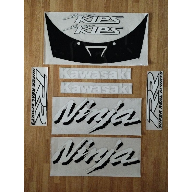 STIKER CUTTING NINJA RR OLD FULLSET TUKISAN PUTIH BISA DIPERNIS