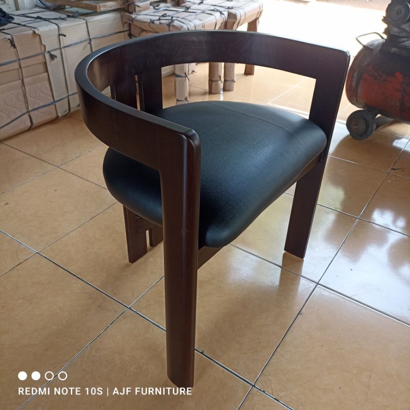 kursi tamu bantalan kayu jati minimalis kursi makan teras santai