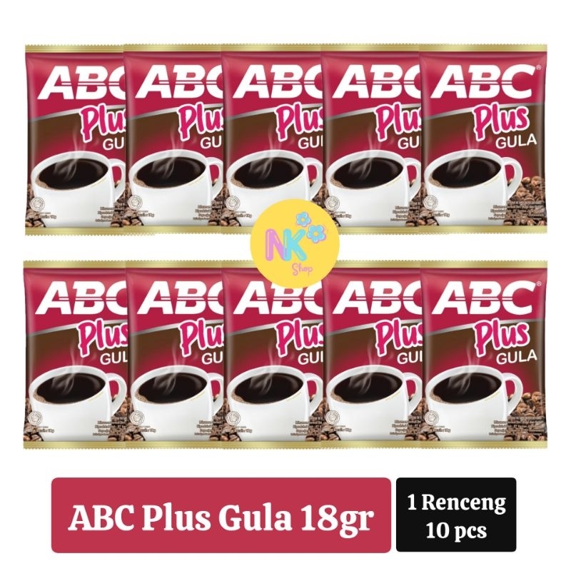 

ABC Plus (Kopi + Gula) 18 gr - 1 Renceng isi 10 Pcs