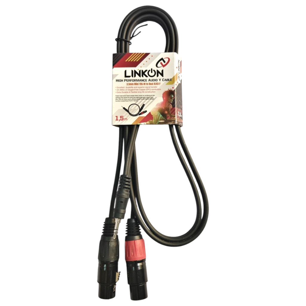 KABEL AUDIO 2 SOCKET CANON TO JEK MINI STEREO