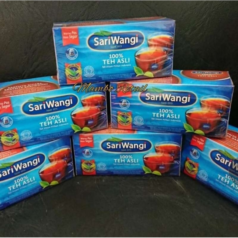 

TEH SARIWANGI CELUP KOTAK ISI 25 / TEH HITAM CELUP SARIWANGGI / TEH SARIWANGI ASLI 100% ORIGINAL