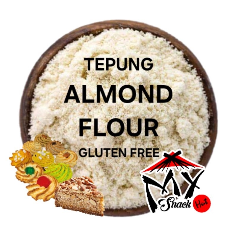 

KACANG ALMOND BUBUK 250GR TEPUNG ALMON MENTAH ORGANIC FLOUR MACAROON POWDER BADAM ATTA GROUND MEAL