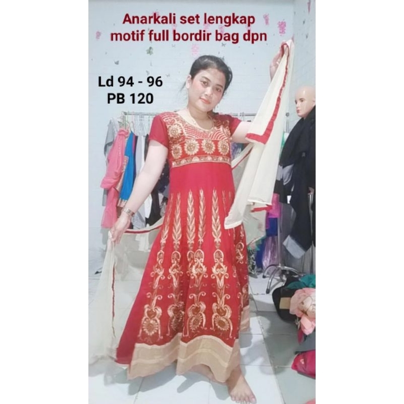 anarkali dewasa / dress panjang wanita  / baju India dewasa