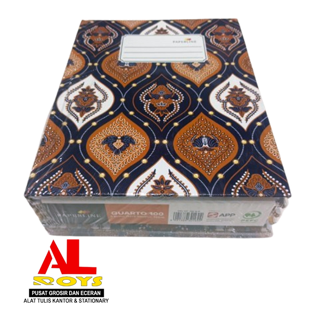 

Buku Hard Cover Kwarto / Quarto Paperline Isi 100 Lembar