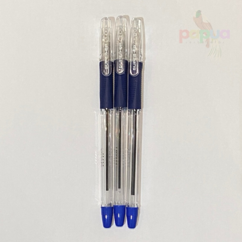 

[3 pcs] Ballpoint Pilot BPP-GPL-M Super Grip Light 1.0 MM Biru | Papua Serba Serbi