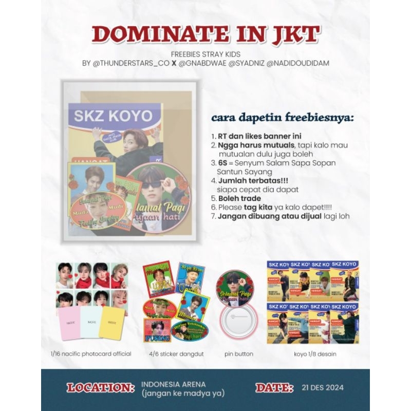 

STRAYKIDS DOMINATE (Freebies)