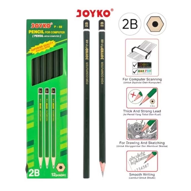 

pensil joyko P-88 / pencil 2B joyko (12 pcs)