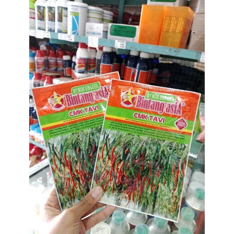 Benih Cabai CMK Tavi 10gr Bintang Asia - Benih Cabai Keriting