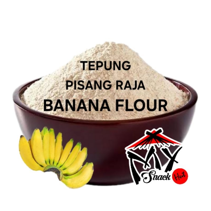 

TEPUNG PISANG 1KG KING BANANA RAJA MPASI MURNI BUBUR BAYI KUE ORGANIK GLUTEN FREE FLOUR POWDER HALAL