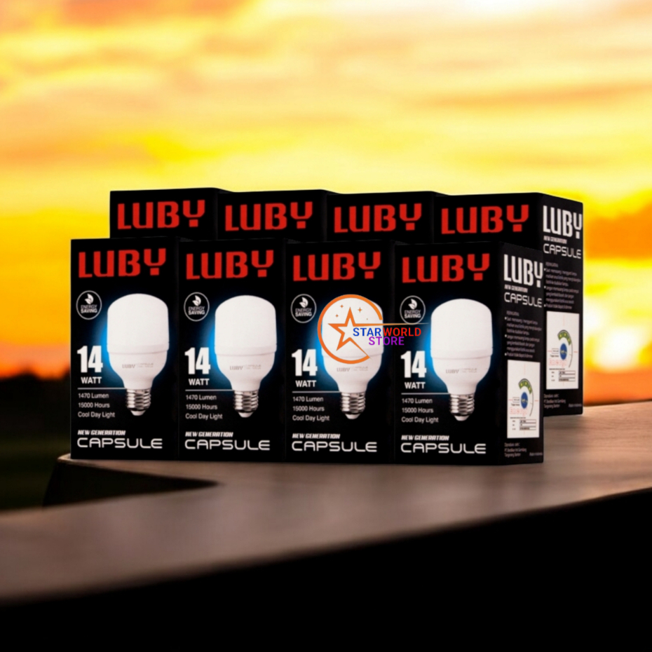 Paket 8 Pcs LUBY Capsule Lampu Bohlam LED 14 Watt / PAKET ISI 8 PCS LAMPU LED LUBY CAPSULE 14W