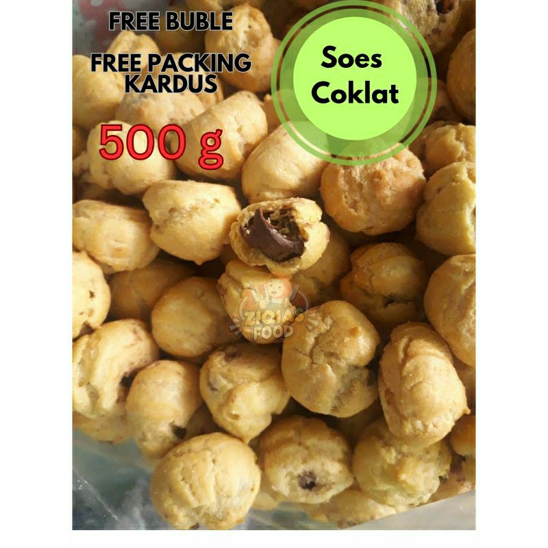 

{ 500 g } kemasan 500g soes coklat / snack kiloan / camilan kiloan