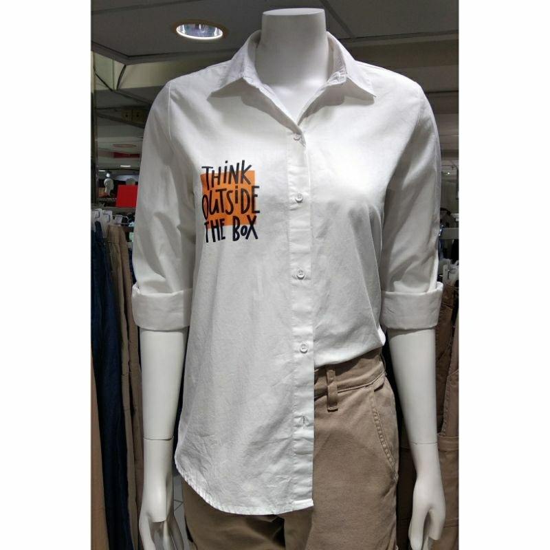 2 WARNA × LOGO JEANS ORIGINAL KEMEJA WANITA KEMEJA WANITA WARNA PUTIH KEMEJA WANITA WARNA SAGE