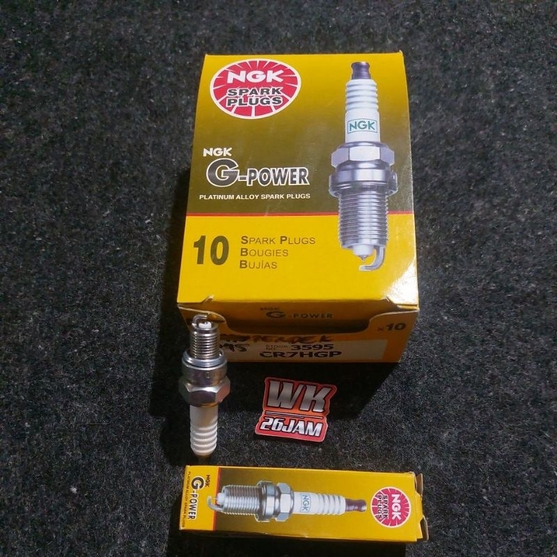 BUSI NGK G POWER CR7HGP 4T drat pendek mio jupiter klx150 supra mio m3 spin kaze bajaj pulsar135 ori