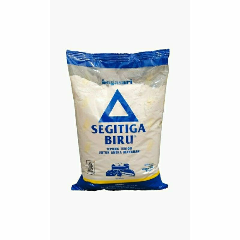 

tepung segitiga biru kemasan 1KG- Tepung segitiga kemasan (free dus+bubble wrap)