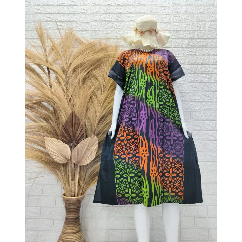 Daster murah kekinian - motif pelangi - busui - rayon premium - jumbo - daster murah - promo - daste