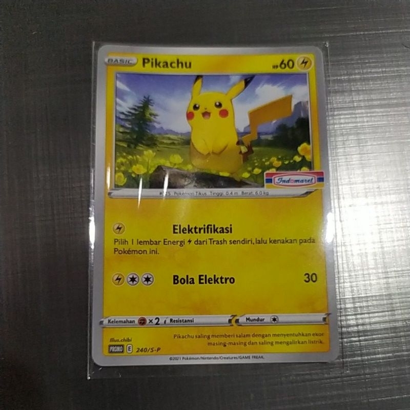 Kartu Pokemon Original PIKACHU Bonus Pack Indomaret