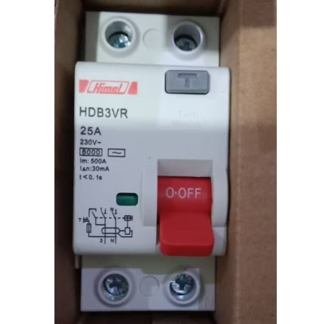 ELCB RCCB 2 pole 25A 1p 25A