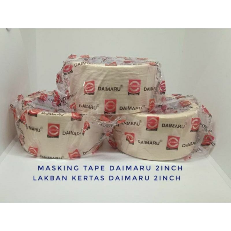 

LAKBAN KERTAS MASKING TAPE MERK DAIMARU 48MMX21M SOLASI KERTAS 2INC