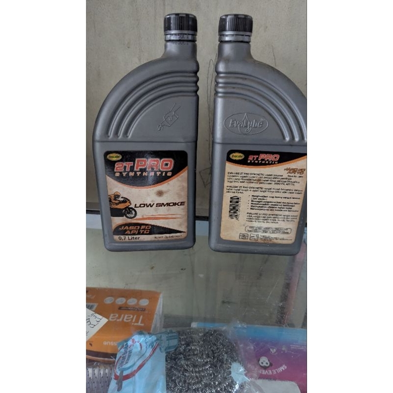 oli samping 2T jadul lawas Evalube pro