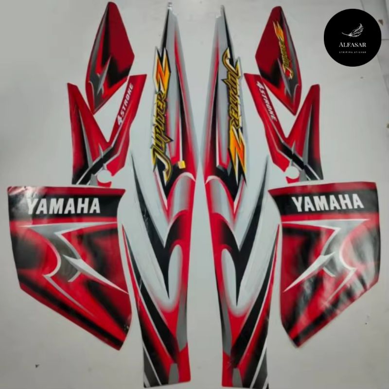 STICKER Striping YAMAHA JUPITER Z 2006 Silver Merah
