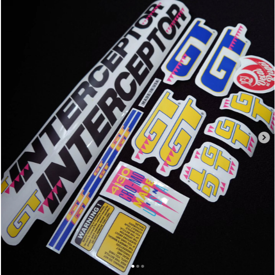 Decal Stiker GT Interceptor 1989 Old School BMX
