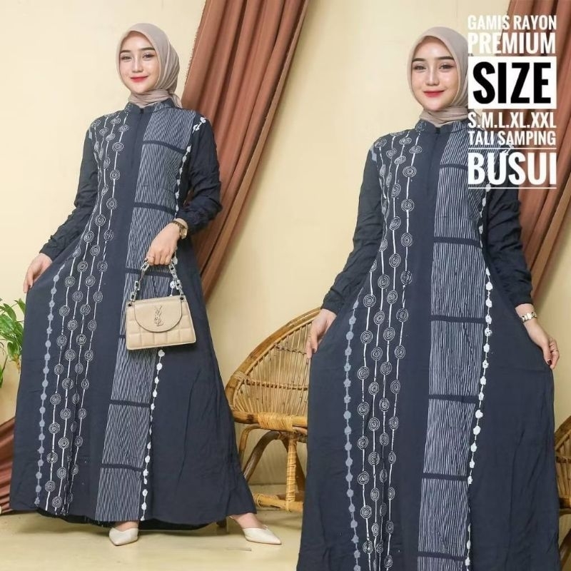 gamis batik rayon twill pekalongan