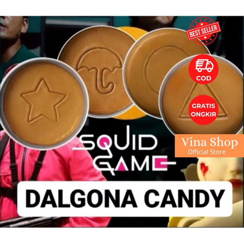 

Permen Squid Game Drama Korea Dalgona Candy