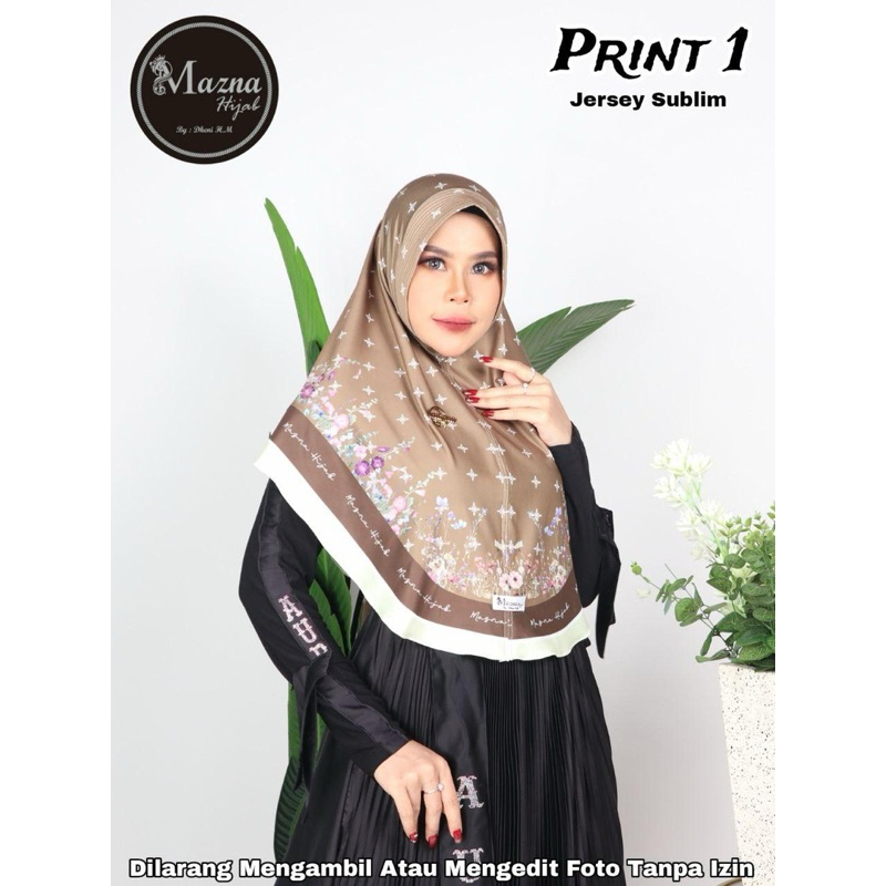 JILBAB DAILY INSTAN PET SUBLIM PRINTING ORI MAZNA HIJAB