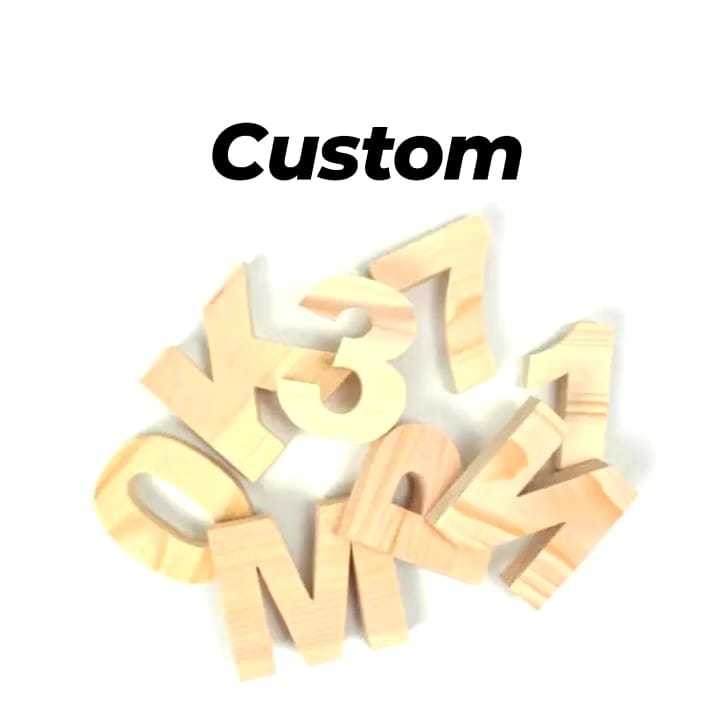 Huruf kayu 6 cm - 15 cm- huruf kayu pinus - Angka kayu/ Nomor rumah Aesthetik