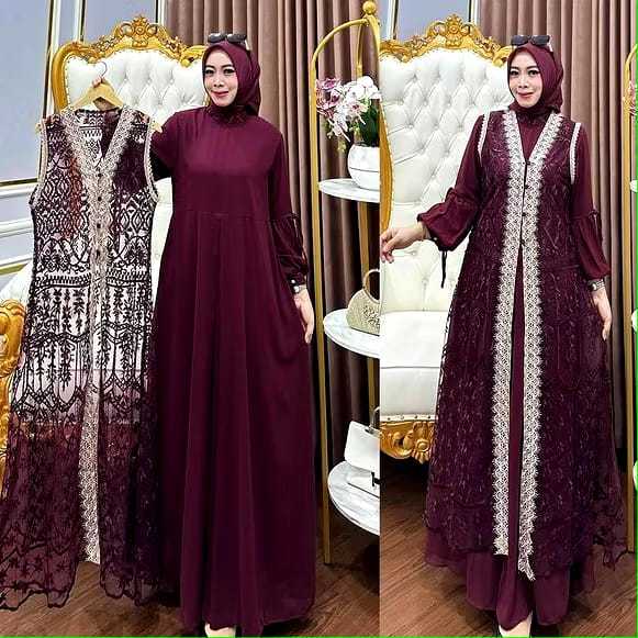Gamis Wanita 2026 Terbaru S M L Xl Xxl Gamos Anaya Mahogany Ghames Ibu Games2026 Abayya Sari Hijab G