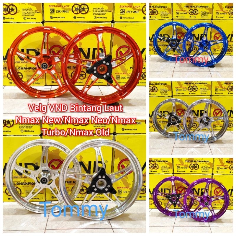 Velg pelek VND Bintang Laut Nmax New Turbo Neo Nmax Old lebar 185/215x14 ring 14