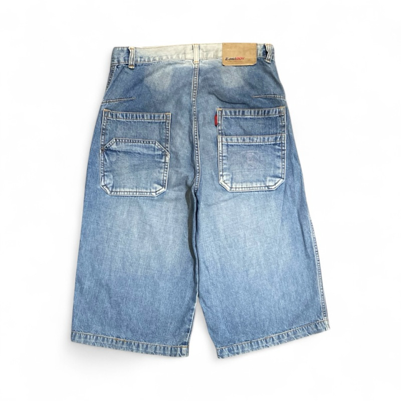 Eastboy | Jorts blue vintage double pocket baggy big pocket y2k skena jeans shorts NOT JNCO FUBU ECK