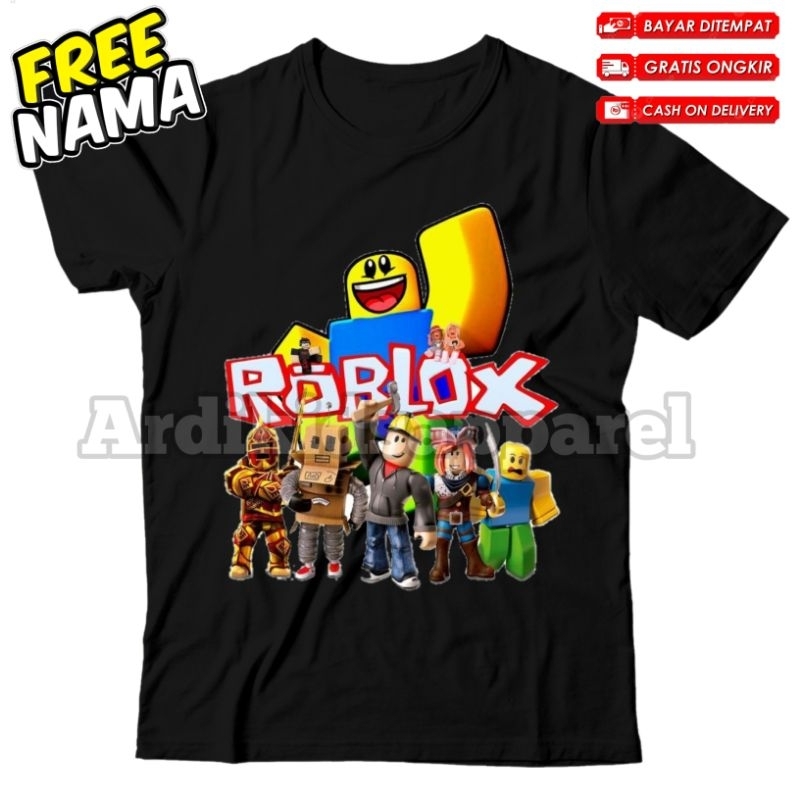 (BISA COD)KAOS BAJU ANAK ROBLOX LAKI LAKI PEREMPUAN GAME ROBLOX KIDS T-SHIRT FREE NAMA TERBARU