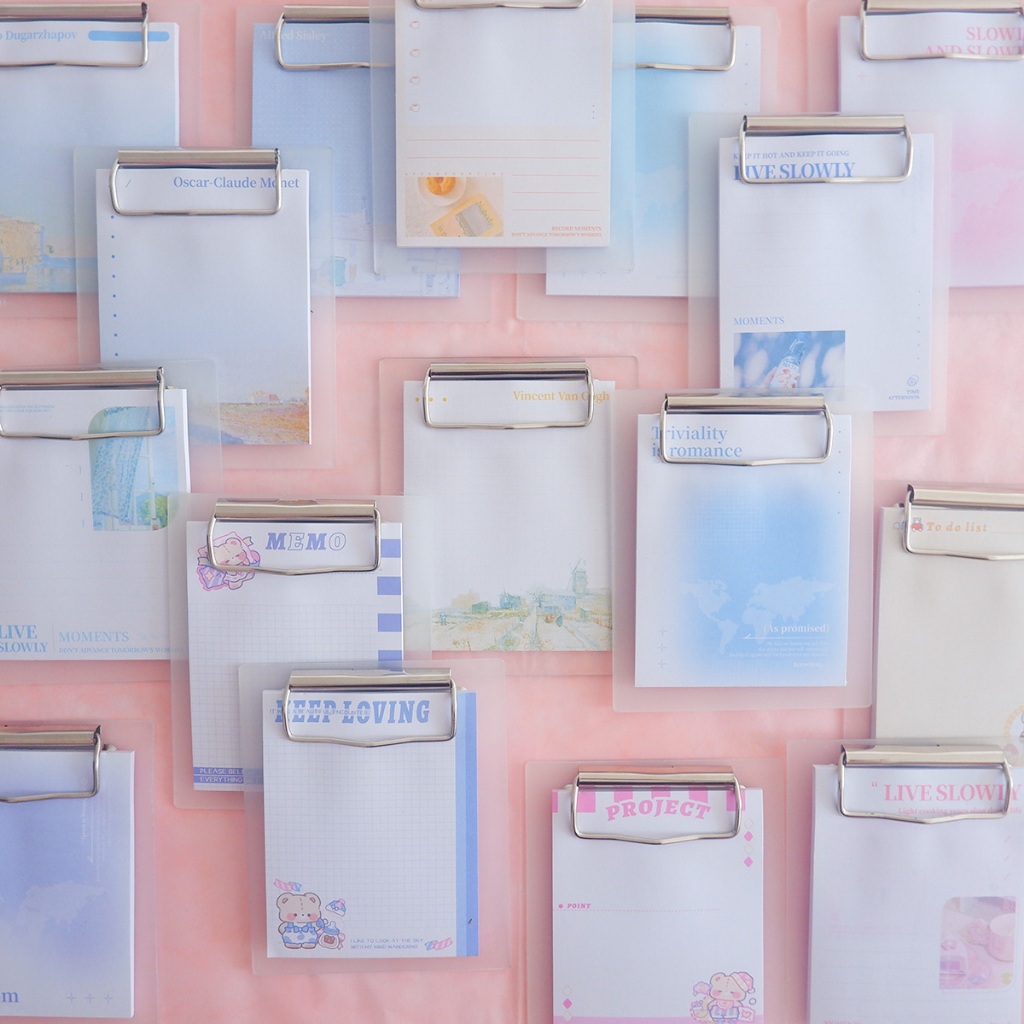

PINKABULOUS Colorful Sticky Notes With Clipboard - Kertas Memo - Kertas Catatan