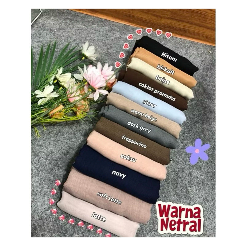 Hijab segi empat Bella Square // Jilbab segi empat Bella Square